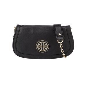 Tory Burch Reva Logo Leather Chain-Link Crossbody